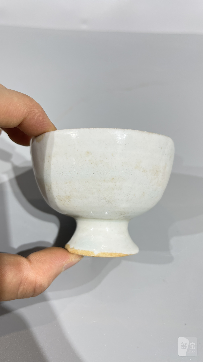 明 青白瓷高足杯 - 图5